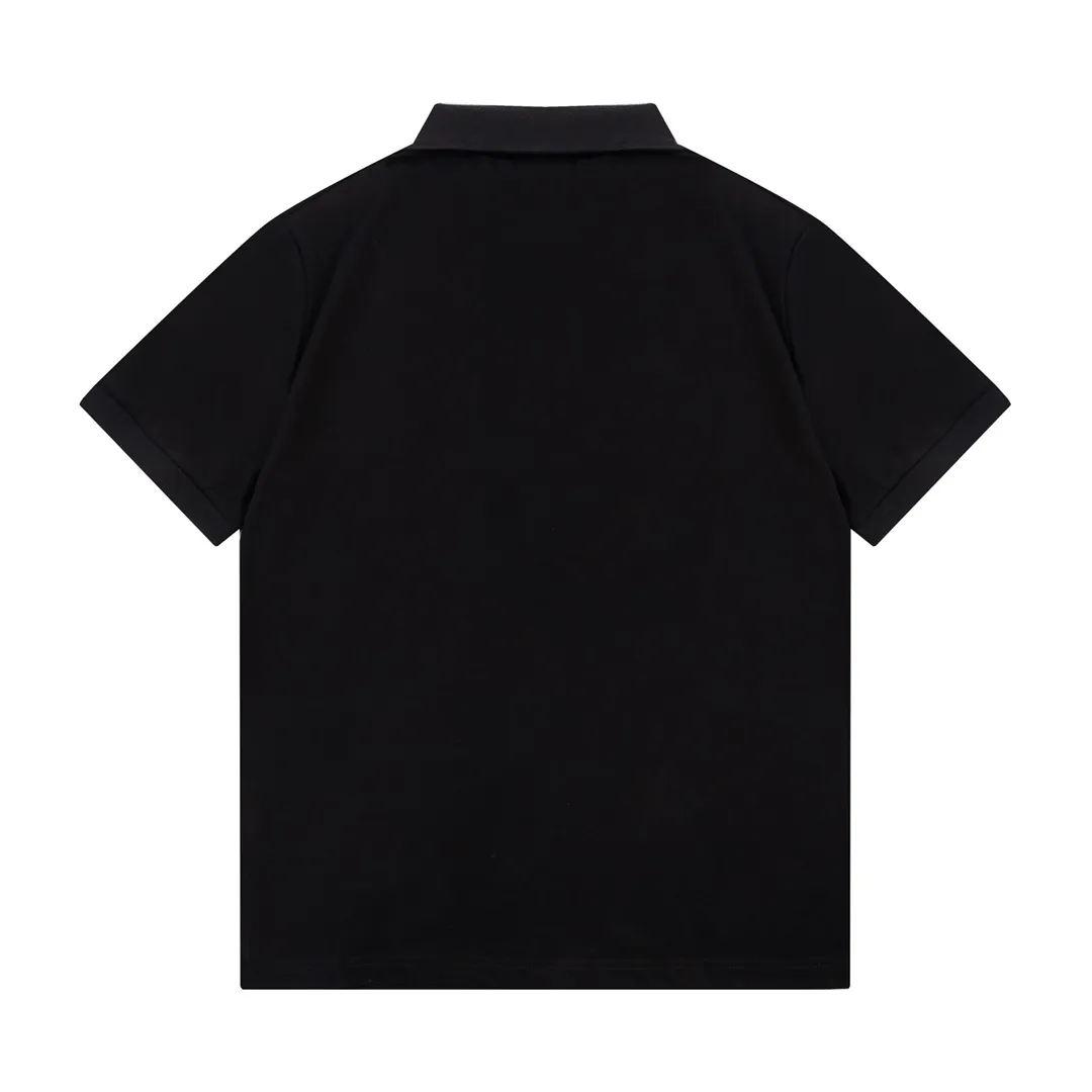 BURBERRY Classic Lo GO ， Retro Same Style Polo Versatile : Black Size：M-2XL